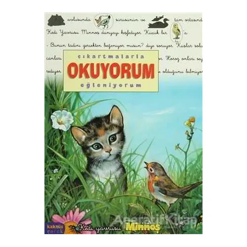 Çıkartmalarla Okuyorum Eğleniyorum - Kedi Yavrusu Minnoş - Delphine Lacharron - Kaknüs Yayınları