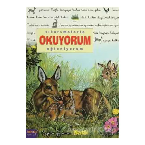 Çıkartmalarla Okuyorum-Eğleniyorum: Ceylan Yavrusu Nazlı - Delphine Lacharron - Kaknüs Yayınları