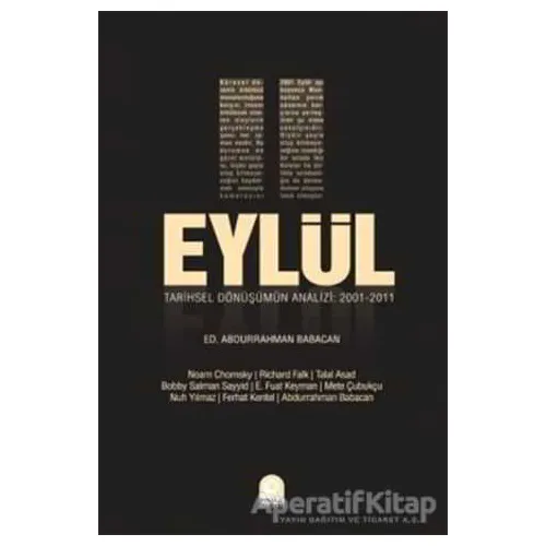 11 Eylül Tarihsel Dönüşüm Analizi - Abdurrahman Babacan - Pınar Yayınları