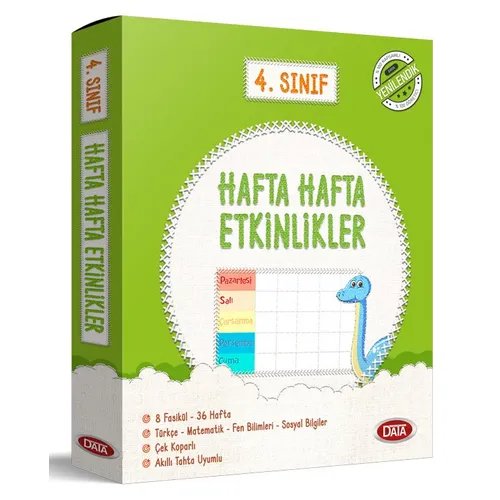 Data 4. Sınıf Hafta Hafta Etkinlikler (8 Fasikül)