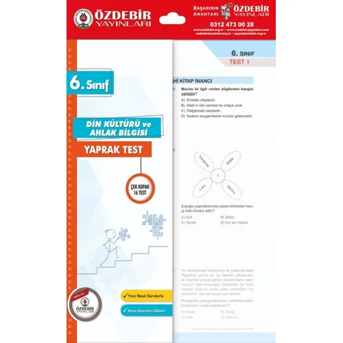 Özdebir 6.Sınıf Din Kültürü Poşet Yaprak Test