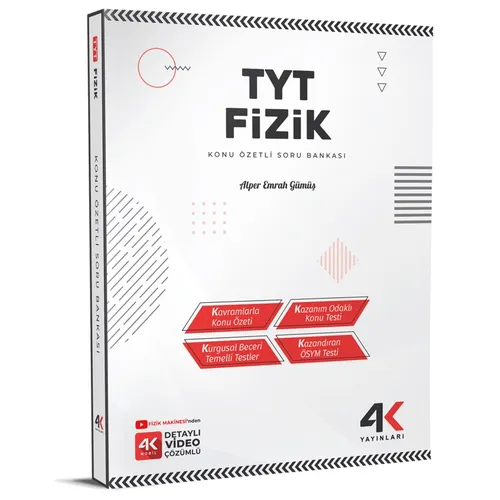 TYT Fizik Konu Özetli Soru Bankası 4K Yayınları