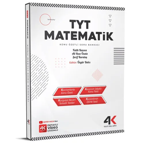 TYT Matematik Konu Özetli Soru Bankası 4K Yayınları