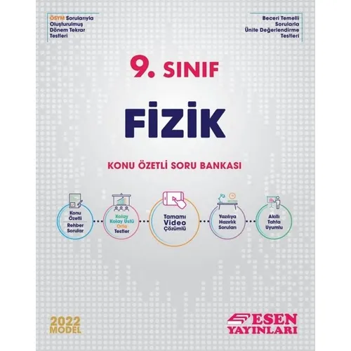 Esen 2022 9. Sınıf Fizik Konu Özetli Soru Bankası