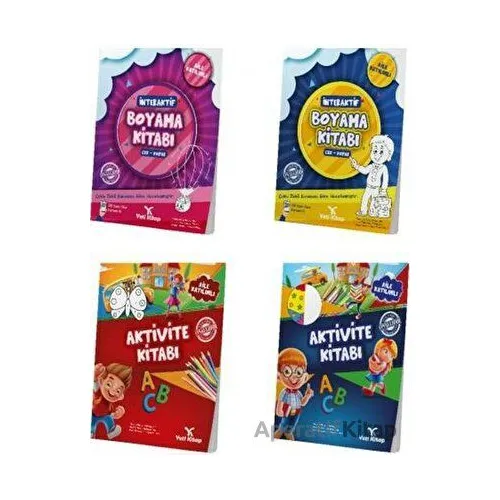 4-6 Yaş Okul Öncesi Aktivite Seti (4 Kitap) - Feyyaz Ulaş - Yeti Kitap
