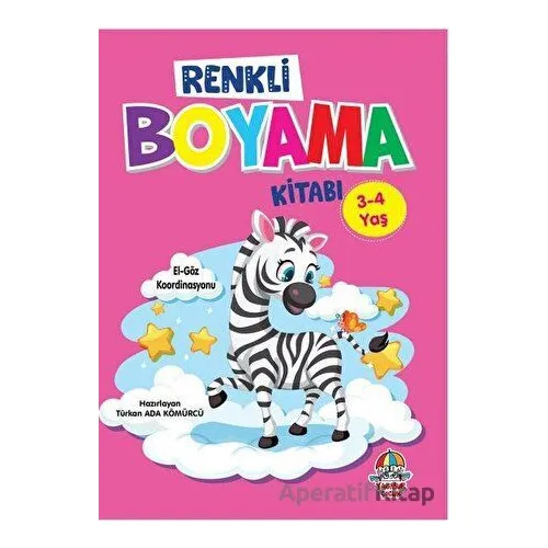 Renkli Boyama Kitabı (3-4 yaş) - Türkan Ada Kömürcü - Yağmur Çocuk