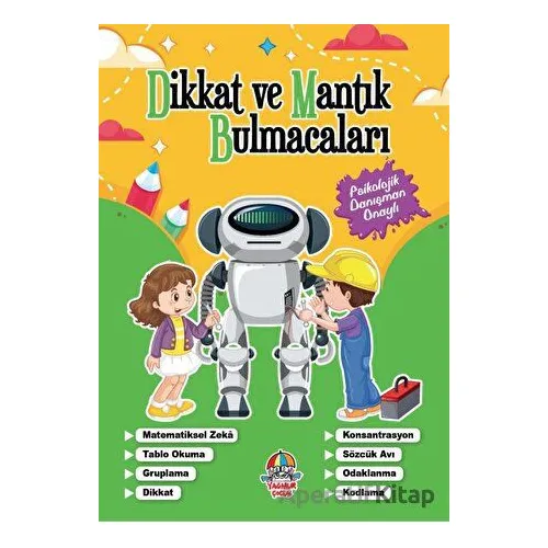 Dikkat Ve Mantık Bulmacaları - Yeşil Kitap - Kolektif - Yağmur Çocuk