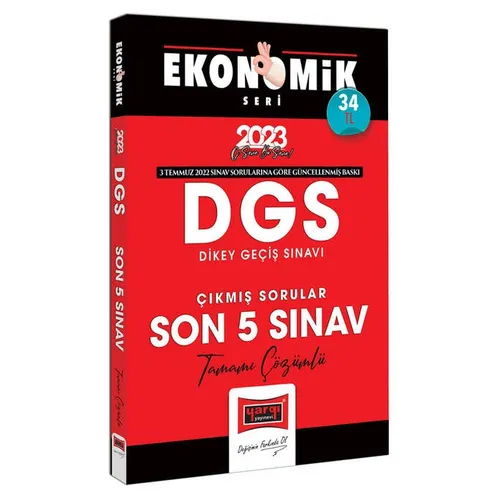 Yargı 2023 DGS Ekonomik Seri Tamamı Çözümlü Son 5 Yıl Çıkmış Sınav Soruları