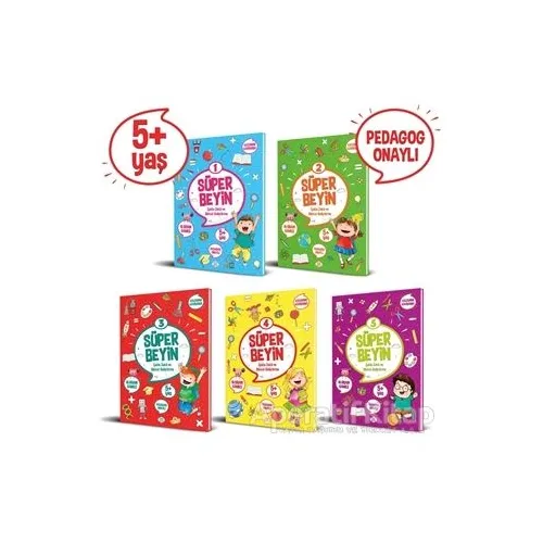 Süper Beyin Serisi (5+ Yaş) (5 Kitap Takım) - Kolektif - Dokuz Çocuk