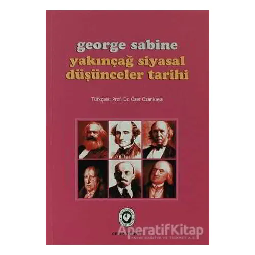 Yakınçağ Siyasal Düşünceler Tarihi - George Sabine - Cem Yayınevi