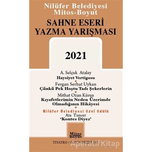 Sahne Eseri Yazma Yarışması 2021 - Ata Tuncer - Mitos Boyut Yayınları