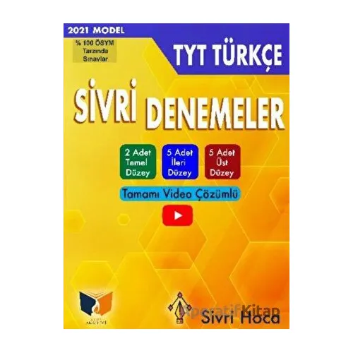 TYT Türkçe Tamamı Video Çözümlü Sivri Denemeler - Kolektif - Ateş Yayınları