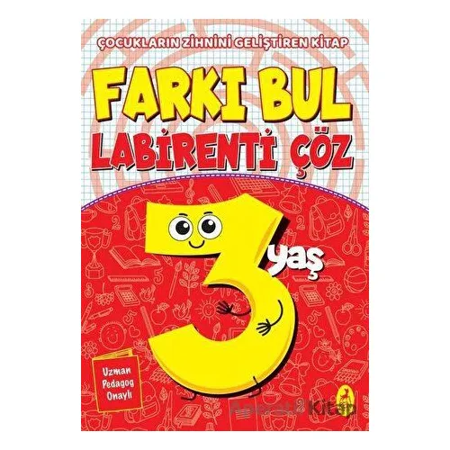 Farkı Bul Labirenti Çöz 3 Yaş - Ercan Portakal - Ren Çocuk