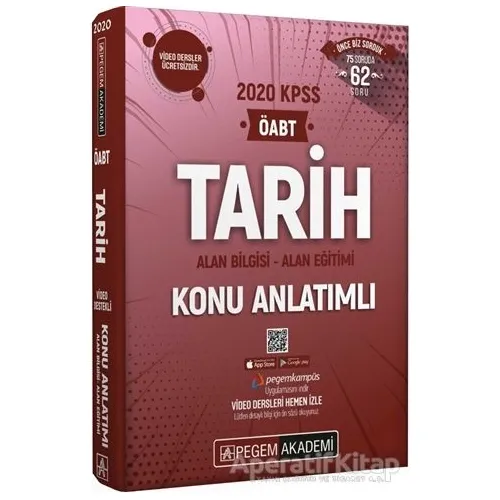 2020 KPSS ÖABT Tarih Video Destekli Konu Anlatımlı (İadesiz)