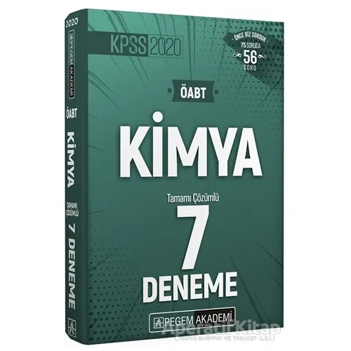 2020 KPSS ÖABT Kimya Tamamı Çözümlü 7 Deneme