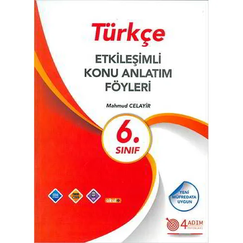 4 Adım 6.Sınıf Türkçe Etkileşimli Konu Anlatım Föyleri (Kampanyalı)