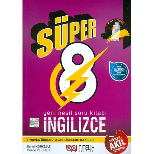 8.Sınıf İngilizce Süper Yeni Nesil Soru Kitabı Nitelik Yayınları