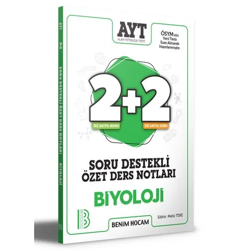 Benim Hocam 2021 AYT Biyoloji 2+2 Soru Destekli Özet Ders Notları