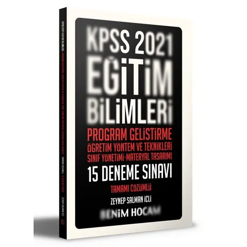Benim Hocam 2021 KPSS Program Geliştirme - ÖYT - Sınıf Yönetimi - Materyal Tasarımı Çözümlü 15