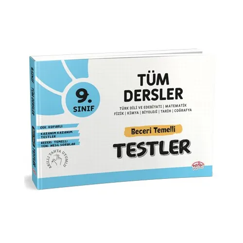 Editör 9.Sınıf Tüm Dersler Beceri Temelli Testler