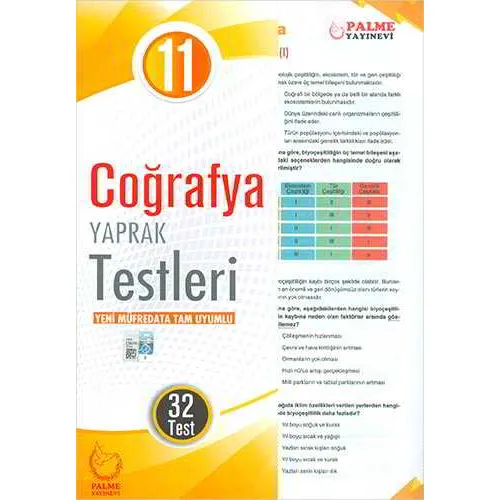 Palme 11.Sınıf Coğrafya Yaprak Test