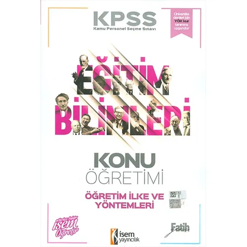 İsem 2020 KPSS Eğitim Bilimleri Öğretim İlke ve Yöntemleri Konu Anlatımı
