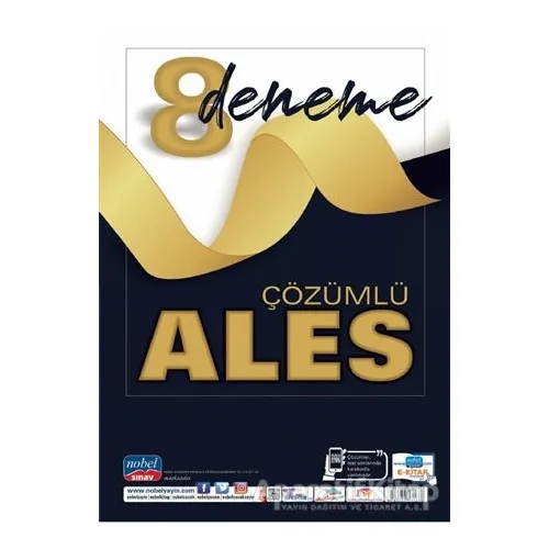 Çözümlü ALES 8 Deneme - Kolektif - Nobel Sınav Yayınları
