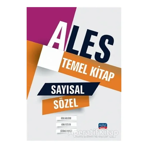 ALES Sayısal Sözel Konu Anlatımı Konu Testleri Çözümlü Testler - Kolektif - Nobel Sınav Yayınları