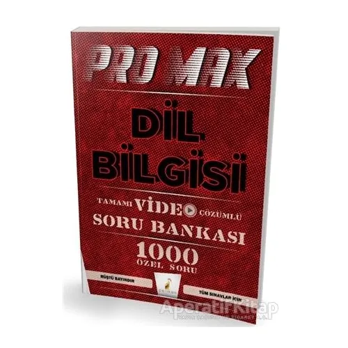 Promax Dil Bilgisi Tamamı Video Çözümlü Soru Bankası