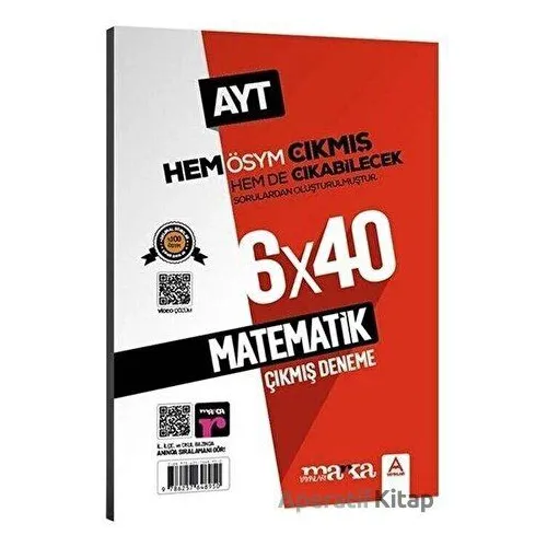 2023 AYT Matematik ÖSYM Çıkmış ve Çıkabilecek Sorulardan Oluşturulmuş 6 Deneme Sınavı Tamamı Video Ç