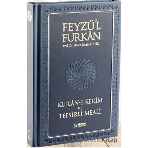 Feyzül Furkan Kuran-ı Kerim ve Tefsirli Meali - Büyük Boy - Mıklepli Ciltli (Lacivert)