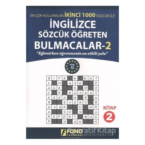 İngilizce Sözcük Öğreten Bulmacalar 2 - Deniz Meriç - Fono Yayınları