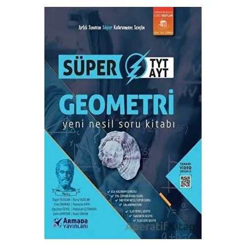 Armada YKS TYT AYT Geometri Süper Soru Kitabı Yeni Nesil - Nazlı Orhan - Armada Yayınları
