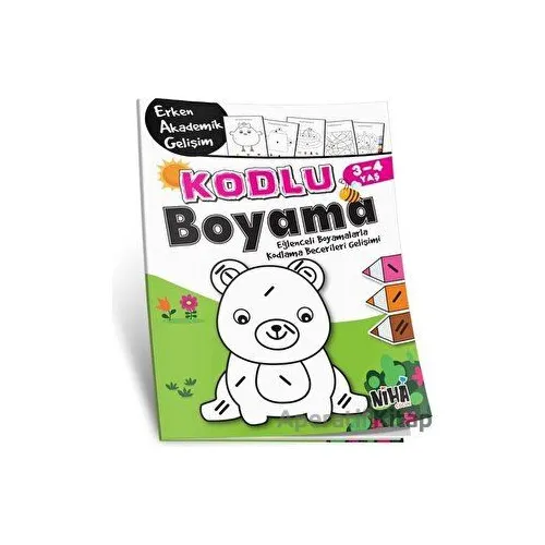 Kodlu Boyama 3-4 Yaş - Kolektif - Niha Çocuk