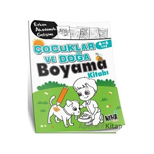 EAG Çocuklar ve Doğa Boyama Kitabı 4-6 Yaş - Kolektif - Niha Çocuk