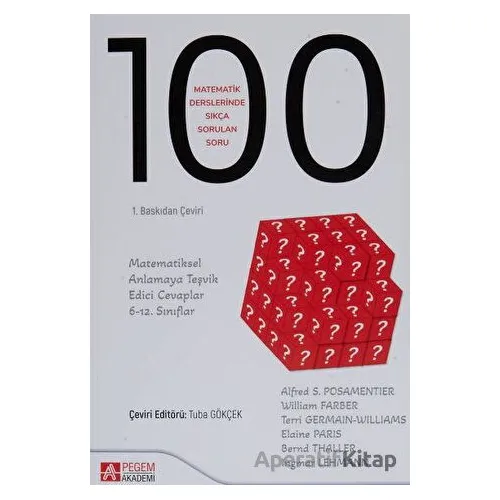 Matematik Derslerinde Sıkça Sorulan 100 Soru - Terri Germain-Williams - Pegem Akademi Yayıncılık