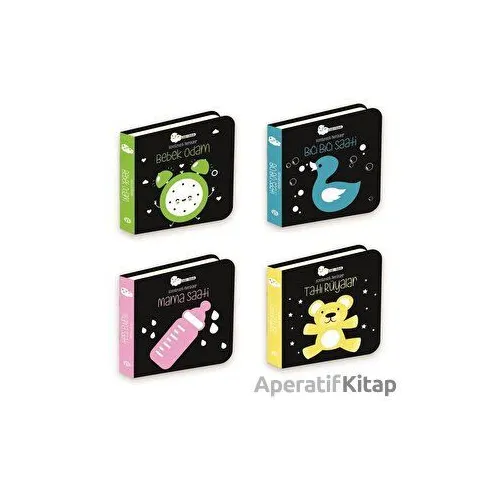 Akıllı Bebek - Kontrast Renkler Seti (4 Kitap Takım) - Kolektif - Beta Yayınevi