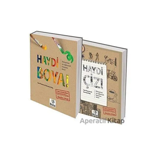 Haydi Boya - Çiz Seti 2 Kitap - Kolektif - Beta Yayınevi