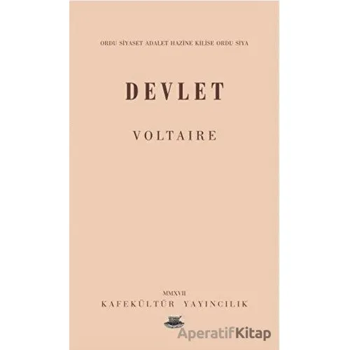 Devlet - Voltaire - Kafe Kültür Yayıncılık