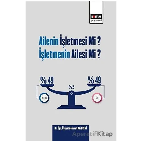 Ailenin İşletmesi Mi? İşletmenin Ailesi Mi? - Mehmet Akif Çini - Eğitim Yayınevi - Bilimsel Eserler