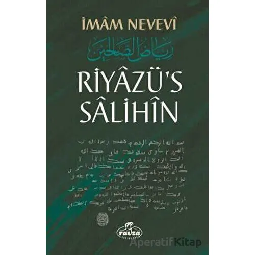 Riyazü’s Salihin (Tek Cilt - Küçük Boy - Şamua) - İmam Nevevi - Ravza Yayınları