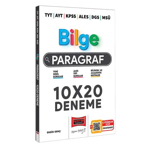 Yargı 2023 TYT AYT KPSS ALES DGS MSÜ Bilge Paragraf 10x20 Deneme Sınavı