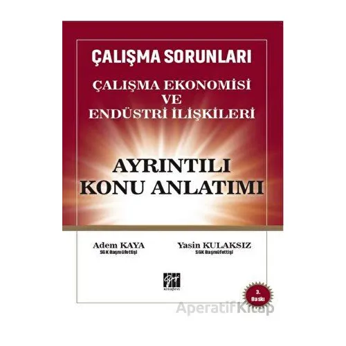 Çalışma Sorunları Çalışma Ekonomisi ve Endüstri İlişkileri Ayrıntılı Konu Anlatım