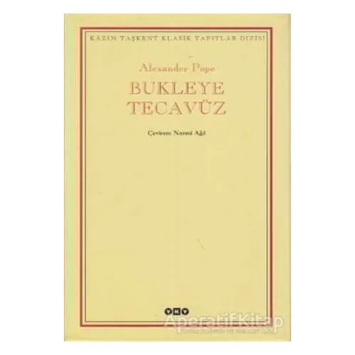 Bukleye Tecavüz - Alexander Pope - Yapı Kredi Yayınları