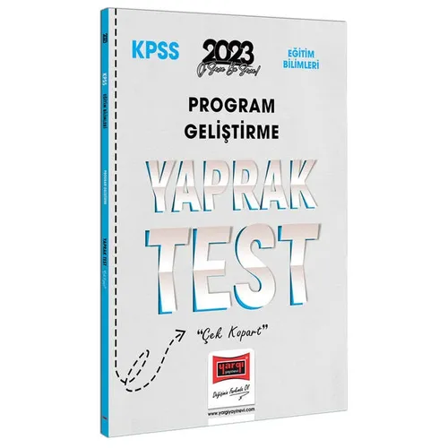 Yargı 2023 KPSS Eğitim Bilimleri Program Geliştirme Yaprak Test