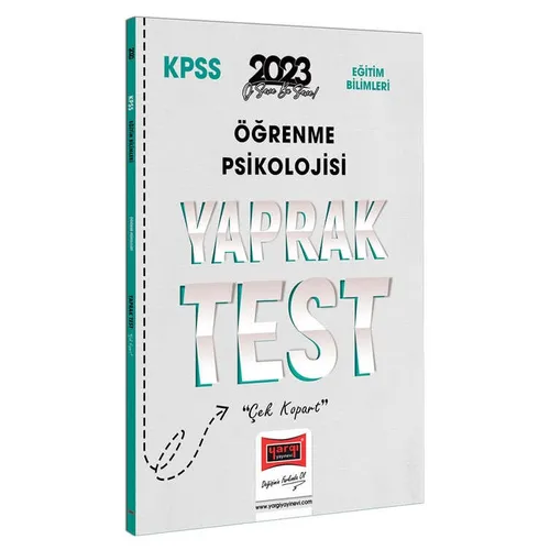 Yargı 2023 KPSS Eğitim Bilimleri Öğrenme Psikolojisi Yaprak Test