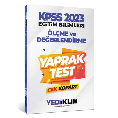 Yediiklim 2023 KPSS Eğitim Bilimleri Ölçme ve Değerlendirme Çek Kopart Yaprak Test