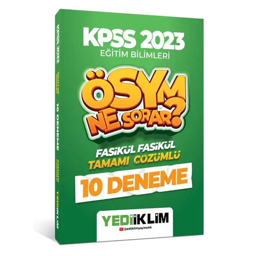 Yediiklim 2023 KPSS Eğitim Bilimleri Ösym Ne Sorar Tamamı Çözümlü 10 Fasikül Deneme