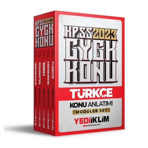Yediiklim 2023 KPSS Genel Yetenek Genel Kültür Konu Anlatımlı Modüler Set