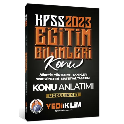 Yediiklim 2023 KPSS Eğitim Bilimleri ÖYT- Sınıf Yönetimi- Materyal Tasarımı Konu Anlatımı